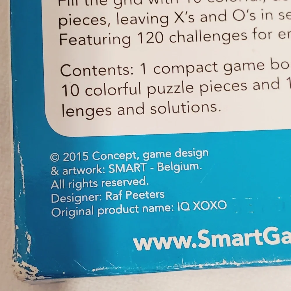 Smart Games 444 IQ XOXO Comopact Logic Puzzle Travel Size Game